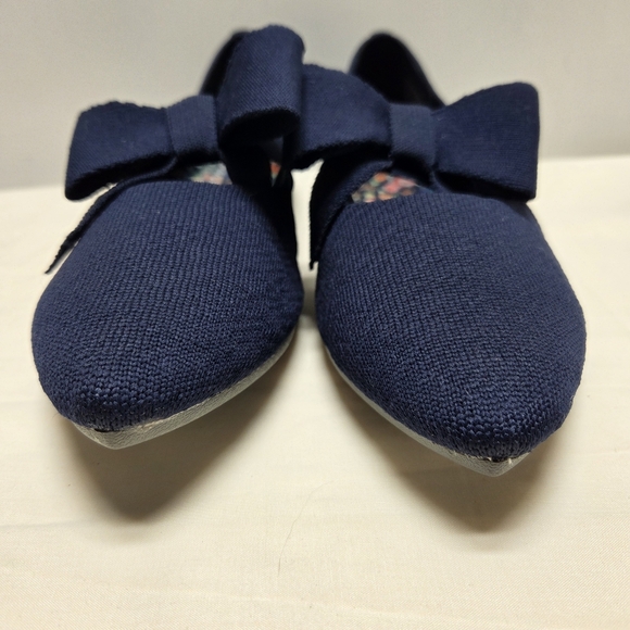 Skechers Navy Cleo Point Washable Knit Bow Flats Size-9 NWOT - Picture 4 of 12